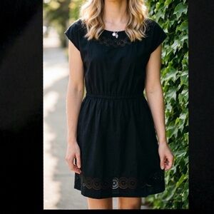 J. CREW Embroidered Scallop Crocheted Lace Mini Dress